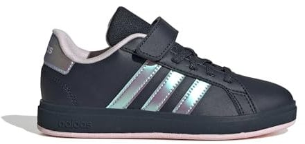 adidas Grand Court 2.0 Shoes Children, Scarpe da Tennis Unisex-Adulto, AURINK/IRIDESCEN/CLEARPINK, 35 EU