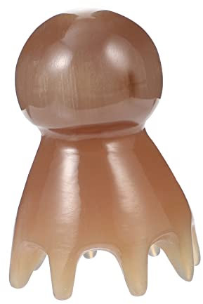 POPETPOP 1pezzi Pettine Massaggiante Naturale Corno Di Yak Design Portatile e Leggero Per Tutte Le Età Superficie Arrotondata Per Massaggio Delicato Del Capelluto Accessorio Essenziale Per