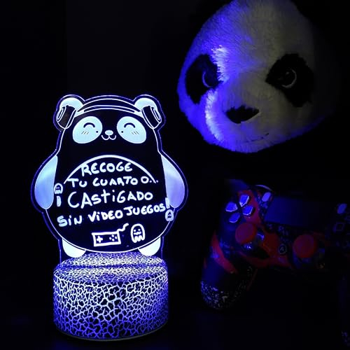 XpertHomeZ Personalisierte Lampe zum Schreiben von Nachrichten, LED-Tafel mit Fernbedienung und Marker, Geschenk für Damen, Herren, Kinder, weiches Nachtlicht (PANDABOARD)