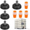 4 Stück IBC Tankdeckel Adapter, 1/2 Zoll Schnuller-Ventiladapter IBC Verbinder mit 4 Rohrverbinder IBC Tank Verbinder Adapter Kappe für den Anschluss von Gartenschläuchen, IBC-Wassertanks