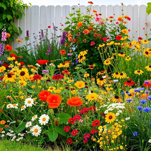 Blumen Mischung für den Garten - 14 Sorten deutsche Sommerblumen -Saatgut für Balkon Kübel Garten & Freiland - Einjährig – Insekten Bienen freundliche Blumensamen (4 m²)