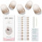 JMEOWIO Nagelfolie Glitzerweiß Gel Nagelfolien Selbstklebend Nail Sticker Uv Härtend Dekoration Nageldesign Zubehör
