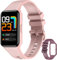 Baolubao Smartwatch Donna Uomo, 10 ATM Impermeabil con Cardiofrequenzimetro/SpO2/Sonno/Contapassi, Notifiche Smart Watch Orologio Fitness Activity Tracker per iOS Android (2 cinturini)