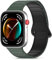 CHANRASI Correa magnética compatible con Huawei Watch Fit 4/Fit 4 Pro/Fit 3,pulseras deportivas de silicona Magnet Link pulsera de repuesto,Verde oscuro Negro