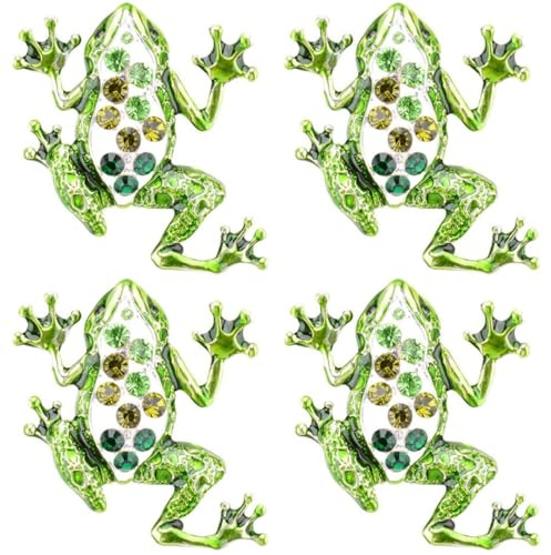 SOIMISS Froschbrosche Pin Set 4 Stück Damen Broschen Für Kleidung Und Schals Retro Tier Broschen Aus Legierung Dekorative Froschstifte Als Modeaccessoire Für Alltag Und Party