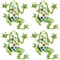 SOIMISS Lot de 4 broches grenouille décoratives - Broche de poitrine - Décoration de vêtements - Vintage - rétro - pour vêtements - grenouille - Alliage, 5.5x5.2CM, Métal, No
