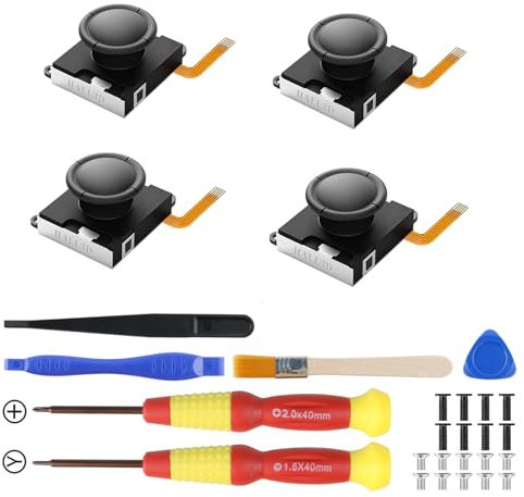 Bronal Interruttore Joycon Joystick di ricambio, [No Drifting] Joystick effetto Hall per interruttore/interruttore OLED/Switch Lite, interruttore sinistro/destro Joycon controller con kit di strumenti