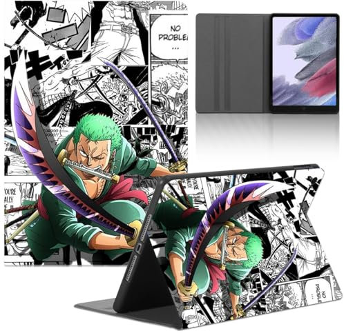 Custodia Cover per Lenovo Tab M10 HD(2nd Gen) TB-X306X /306F10.1'' Anime Gear 5 Zoro Tablet con Supporto Protettiva Multi-Angoli Regolabile Sottile Antiurto Holder Flip in pelle PU