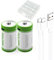 USB C Lithium Ionen Aufladbare Akkus, 1.5V 5000mWh wiederaufladbare batterien C Akku, 2H Stunden Schnellladung, 1200 Zyklen mit Typ C Ladekabel, Überladeschutz, Pack of 2