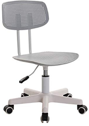 YFWOKSL Bürostuhl, Bürostuhl, Gaming-Stuhl, Plastikstuhl, Computerstuhl, Home-Office-Stuhl, Personalstuhl, Konferenzstuhl, Hebe-Drehstuhl, Rückenlehnenhocker (Farbe: Grau)