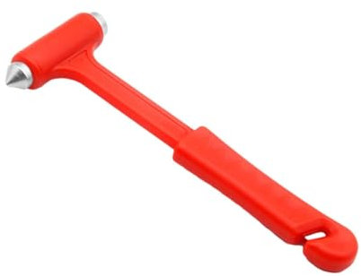 Ruwshuuk Martillo de Seguridad, Martillo para Ventana de Coche, Herramienta Perforadora de Ventana, Herramienta Multifuncional de Escape de Coche con Cortador de cinturón de Seguridad y rompeventanas