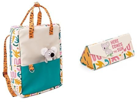 NICI 2-er Bundle Rucksack mit Kuscheltier Koala 34x24x10cm & Brillenetui Koala 16x6,5x6,5cm