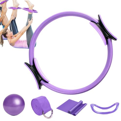 5 Teilige Pilates Ring Kit, Pilates Ring Und Ball Set Für Zuhause, Pilates Kit Für Heimtraining, Pilatesring -Ausrüstung Zirkel, Zubehör Für Das Fitnessstudio, Stretching - -Yoga -Bands Für Frauen