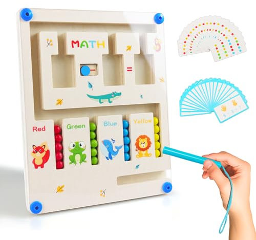 Montessori Spielzeug ab 5 6 7 8 9 Jahre Mädchen Jungen: Geschenk Mädchen Junge Kinder 6-10 Jahre Lernspiele Magnetic Puzzle Holzspielzeug ab 4-6-8 Geschenke für 5-7-9 Jährige Motorikspielzeug