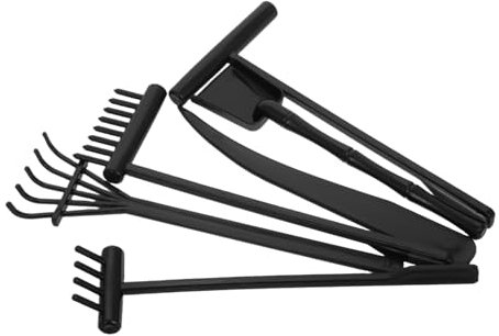 JUMPLAWN 6pcs Sand Rake Mini Rakes for Zen Garden Lightweight Plastic Gardening Tools for Meditation and Desktop Decor for Crafting Patterns in Sand Trays