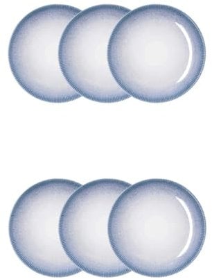 Bidasoa Lea Hydrozero Set 6 Platos Pan Porcelana 15cm Porcelana Apto Microondas Apilable