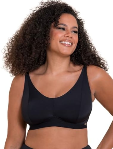 Curvy Kate Zen Non-Wired Bralette Womens Underwear Lingerie, Black,