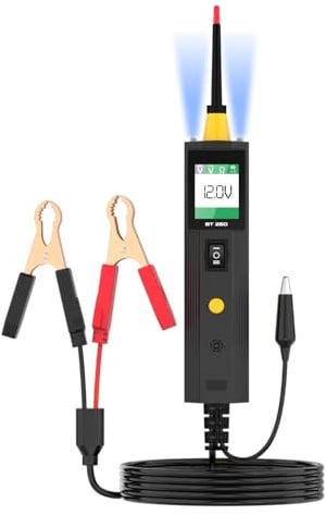 Prüflampe kfz Stromkreis Tester, 12 V 24 V Spannungsprüfer Stromprüfer Werkzeug für elektrische Systeme, Lichtschaltersucher, 6-30V AC/DC-Spannungstester, Multimeter, Kurzschlusssucher