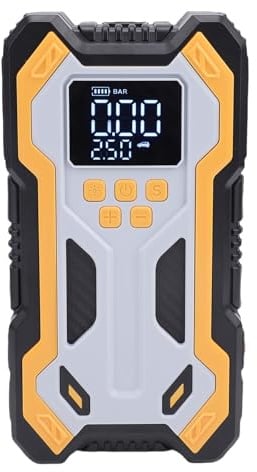 Luocute Tragbares Auto-Starthilfegerät, 1500 A, Batterie-Booster-Pack mit Reifenfüller 150 PSI, 2 USB-Anschlüssen, 3 LED-Lichtmodi für Autos, LKWs, Motorräder, Boote, Wohnmobile,