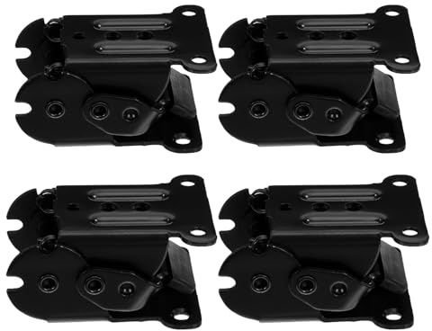 Gatuida 4pcs Adjustable Locking Hinges: Foldable Table Leg Brackets 90-180 Degree Self-Locking Hinges - Metal Folding Hardware for Workbenches & Sawhorses