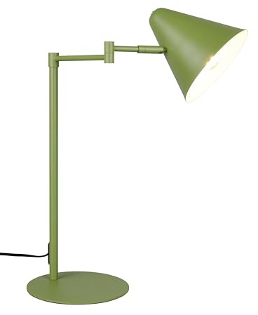 Trio Leuchten Tischleuchte Cosima 563900115, Metall Grün, exklusive 1x E14, flexibles Gelenk