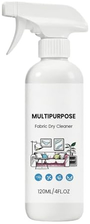 Upholstery Cleaner - 120ml Fabric Stain Remover Spray, Powerful Cleaning Solution for Sofa, Mattress, Cushion, Chair, Bed, Car Interior & Home Furniture Fabric Textile Care