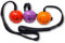 WEPO Wurfball für Hunde 3er Set - Dog Toys - Hundespielzeug Ball am Seil - Dog Toys for small Dogs - Hund Zubehör für draußen und drinnen - Mit Gumminoppen für Zahnpflege