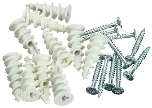 Nartel® Nylon Self Drilling Plasterboard Fixings Raw Plugs Cavity Wall White/Beige (10 PACK)