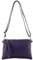 modamoda de T186 Damen Leder Clutch Umhängetasche Abendtasche handmade in Italy, Farbe:Dunkellila
