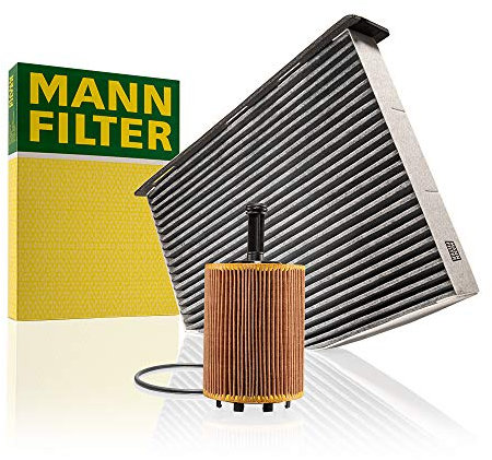 Original MANN-FILTER Set aus 1x Innenraumfilter CUK 2939 und 1x Ölfilter HU 719/7 x - Für PKW, mit Aktivkohle Pollenfilter