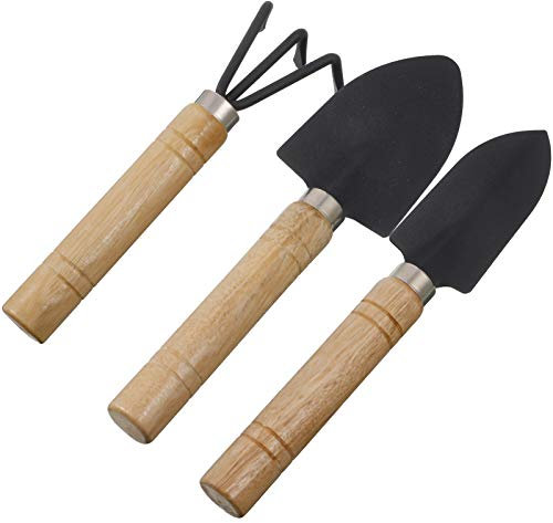 upain Mini Garden Tools Set 3 Pieces Gardening Hand Kits Shovel Rake Spade for Small Flower Plants