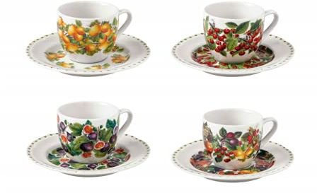 BRANDANI TAZZINA CAFFE LE PRIMIZIE SET 4 PZ PORCELLANA