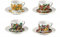 BRANDANI TAZZINA CAFFE LE PRIMIZIE SET 4 PZ PORCELLANA