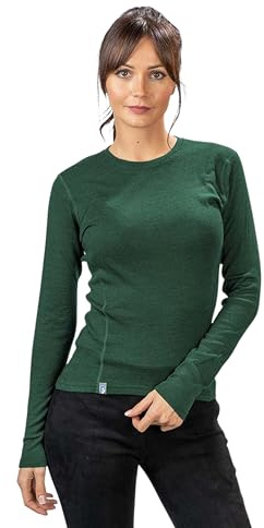 ALPIN LOACKER 100 Merino Langarmshirt Damen 230g/m2 I Feinste Merinowolle Unterwäsche I Langarm Wandershirt für Outdoor und Sport