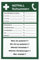 Schild Unfall Notfall Telefonnummern 20x30 cm