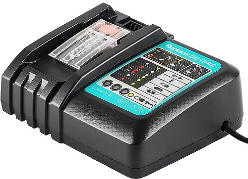 Waitley DC18RC Chargeur pour Makita 14.4V ~ 18V Batterie BL1860B BL1860 BL1850B BL1850 BL1840B BL1840 BL1415 BL1430