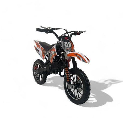 KXD 703 2Takt - 4Takt 49ccm Dirt Bike Dirtbike CrossBike Enduro DirtBike pocket 49cc Pitbike PocketBike Motocross Motorrad Motorbike Motorsport Pocket (Orange, KXD 703A 2Takt)
