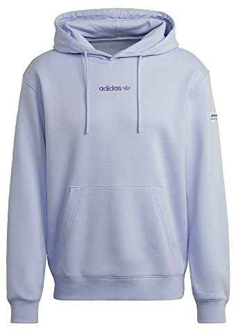 adidas Trefoil Linear Hoodie Men's, Purple, Size XS