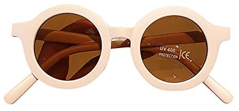 Kinder UV400 Polarisierte Sonnenbrille - Retro Rund für Jungen und Mädchen 1-2 Jahre, Babygeschenk oder Tägliche Kollokation