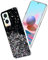 Yarxiawin Coque pour Oppo Reno 8 Lite 5g Transparente Paillettes, Bling Glitter pour Oppo Reno 8 Lite Étui Silicone Souple Rose Housse Doux Case Mince (Noir)