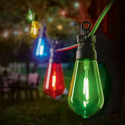 10 LED Connectable Festoon Garden String Lights Multi Coloured LED Lights 4.5M Lit Length