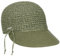 Seeberger Uni Rollable Crochet Cap Damencap Sommercap Sonnencap Sonnenvisor Strohcap Strandcap (One Size - Oliv)