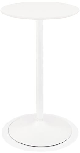 KADIMA DESIGN Dahlia Stehtisch Bistrotisch höhen-verstellbar Wood Holz Weiß (White) 60 x 60 x 103,5