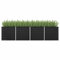 FIRBNUS Pot de Fleurs Extérieur 320x80x77 cm Boîte à Fleurs Profonde et Large Lit Surélevé de Balcon Métal Jardinière Jardin Facile à Assembler Lit de Plantation en Acier Galvanisé Anthracite