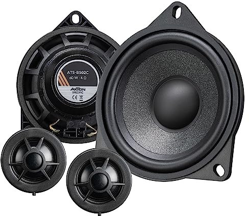 AXTON ATS-B102C – 2-Wege 10 cm Komponenten System, Autolautsprecher kompatibel mit BMW und Mini Fahrzeugen, 60 W RMS, 1 Paar