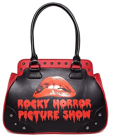 Rocky Horror Picture Show Bissen Lippen Bowler Tasche, Schwarz