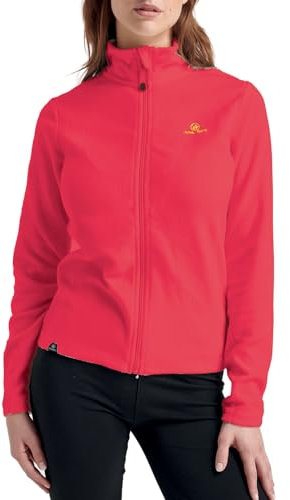 Athl Dpt. Maglia Donna in Micropile con Zip Sportiva - Felpa Giacchetto Donna con Zip in Pile Collo Alto Sci Trekking Tempo Libero attività all'aperto Lavoro (L, Fuxia)