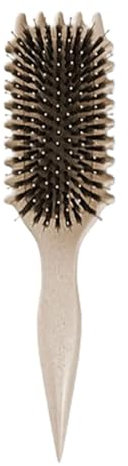 Bounce Curl Brush, Bounce Lockenbürste 1 Stück Curl Defining Brush Bounce Curl Define Styling Brush Wildschweinborsten Haarbürste Bouncedefining Brush Lockenburst Bounc Curl für Frauen(1PC Beige)