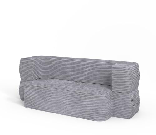 VitaliSpa Sofa Lille, Schlafcouch, Grau, 190 cm mit Schlaffunktion