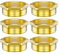 Aitsite Reductor de latón de 3/8 a 1/2 pulgadas, accesorio de reducción de rosca con hexagonal, rosca exterior de 1/2 pulgadas x rosca interior de 3/8 pulgadas, para conexión de tubería (6 unidades)